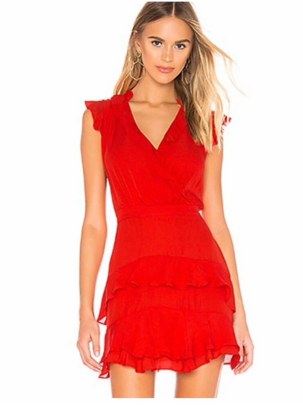 NWT Parker Tangia Silk Retro Tiered Ruffle Dress Size 4